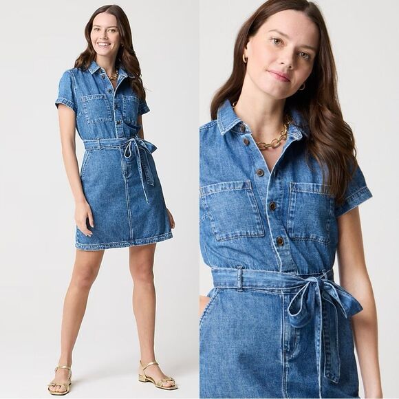 NWT J CREW Factory Denim utility dress - Picture 1 of 6